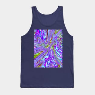 Multicolored Fluid Paint Pour Psychedelic Pattern Tank Top